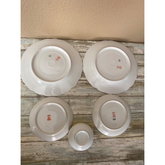 Elite Works Limoges France Bridal Wreath Pink Rose Garland 5-Pc Set REPLACEMENT - Picture 3 of 16